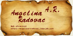 Angelina Radovac vizit kartica